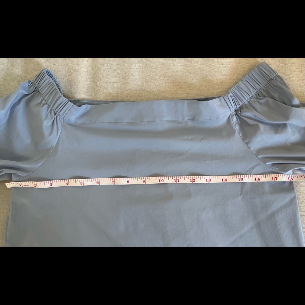 Theory Blue Off The shoulder Top - Size S - Picture 7 of 8